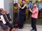 A group of young buskers at the all Ireland Fleadh in O'Connel Street, Sligo.